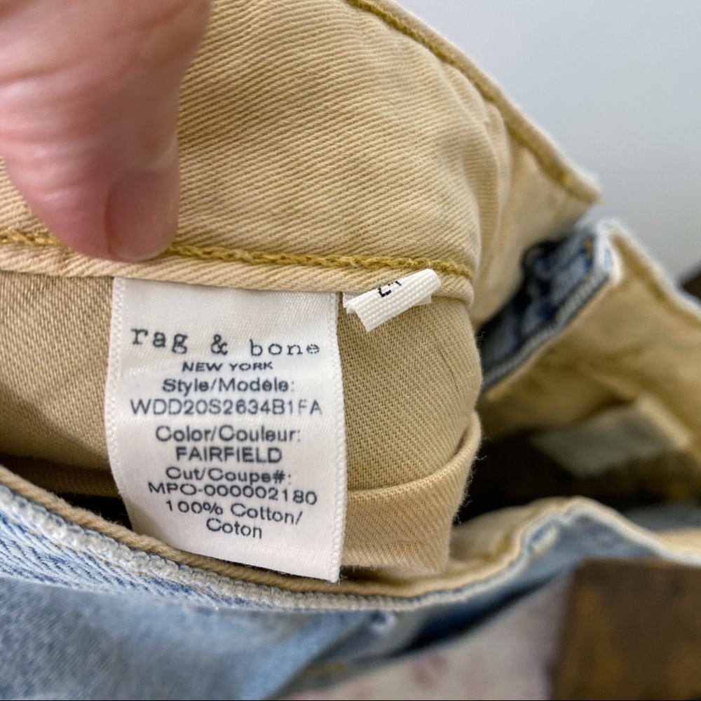 Rag & Bone Engineer Jeans High Rise Fairfield Size 24 - Picture 11 of 11